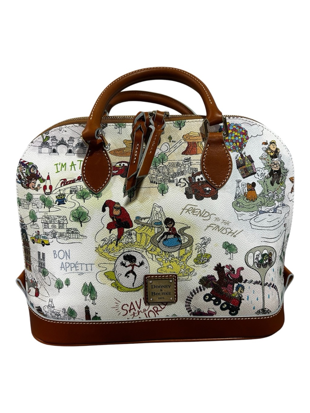 NWT Disney Parks Dooney & Bourke Pixar Satchel crossbody Bag Up Cars Toy Story